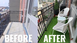 New York City Tiny Balcony Makeover | DIY