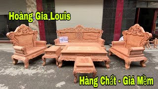 Bộ bàn ghế Hoàng Gia Louis gỗ Hương Đá 6 Món Vip | Đồ Gỗ Mạnh Khoát