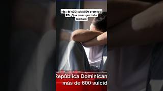 Mas de 600 suicidi0s promedia RD ¿Que crees que debe cambiar?