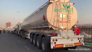 China New 45000 LIters Carbon Stell Tanker Trailer 45 CBM Aluminium Fuel Tanker Trailer for sale