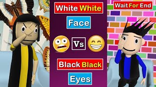 White White Face Vs Black Black Eyes 🤣😂#Shorts | Wait For End 😂 | Most Viral Comdey | #SKFShorts |