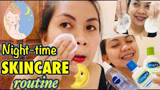 NIGHTTIME SKINCARE ROUTINE | Acne Prone, Sensitive and Dry skin | Getting unready with me