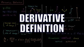 PChem Math 1.7 - Derivative Definition