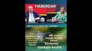 100 TL'lik et almak yerine kuzu kestirdiğini söyleyen BBP Genel Başkanı Mustafa Destici