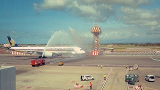 Inaugural Non Stop A350 Flight from Rome, Italy to Singapore | Singapore Airlines