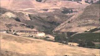 Amtrak Coast Starlight Rolling into San Luis Obispo, CA- Cuesta Pass