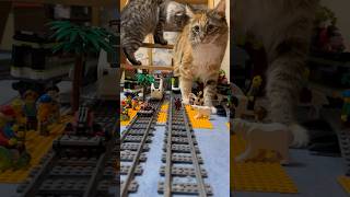 Lego City Invaders #lego #legocity #cute #funnycats #legotrain