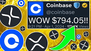 XRP RIPPLE: COINBASE WATCHES XRP !!! $794 NOW POSSIBLE !!! - RIPPLE XRP NEWS TODAY