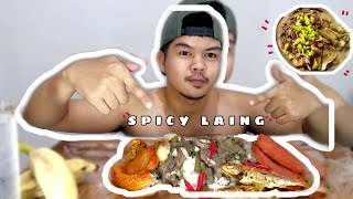 SPICY LAING WITH PORK CHOP, SPAM, PRITONG FISH | ILOCANO LAING | MY VERSION LAING