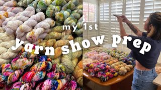 dyeing 100 skeins of yarn | small business prep, getting my yarn in stores!