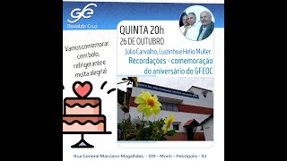 Recordações comemoração do aniversário do GFEOC  26/10/2023  Júlio Carvalho, Luizinho e Hélio Muller