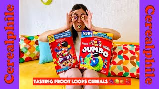 #Cerealphile tasting Mexican Froot Loops. Froot Loops Jumbo and Froot Loops Pops, Yay Mexico! 🙌