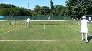 2011 Vancouver Island Grass Court Championships - 45 Doubles Semi-final - Jeff Morris Serving