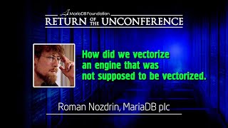 How did we vectorize an engine that was not supposed to be vectorized - Roman Nozdrin