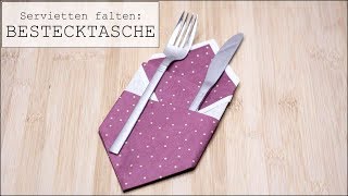 Bestecktasche extra edel » Aus Papier & Stoffservietten falten