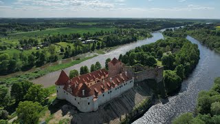 BAUSKA Medieval Castle DJI AIR2S // BAUSKAS PILS no putnu lidojuma 2021 jūnijs