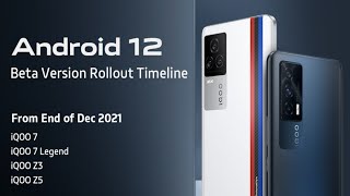 india Coming iQoo All device Android 12 Update Timeline | iQoo z3/z5 | iQoo 7 legend