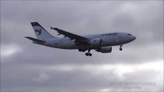 Iran Air Airbus A310 landing at Hamburg Airport