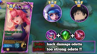 WTF DAMAGE ODETTE 😱NEW BUILD COUNTER HERO META AND BROKEN 2024 | MLBB STRONG