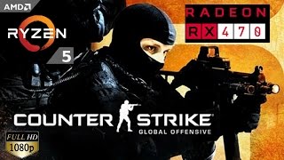 Counter Strike CS:GO(PC) - Ryzen 5 1500X - XFX RX 470 4GB GDDR5 Very High Settings 1080p