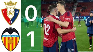 Resumen del C. A. Osasuna 0-1 Valencia C. F. en Radioestadio Navarra