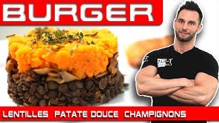 BURGER lentilles et patate douce