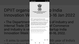 DPIIT to organise Startup India Innovation Week from 10 January