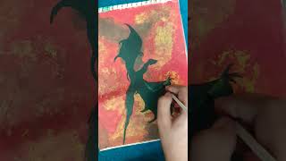 falling dragon on fire 🔥#paintingtutorial #viral #trending #shortsyoutube