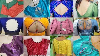 Latest images using potli button blouse back neck design|Blouse with potli button|blauj neck