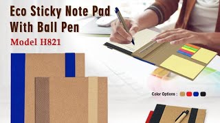 Eco Friendly Notepad with Pen (H821)