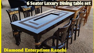 Wooden Dianing Table set | Luxury Dining table design| 6 Seater Dining table| #diningtable