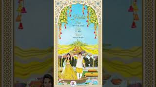 Haldi Invitation Video | Haldi Invites | Haldi Save the Date | Wedding Caricature Invitation