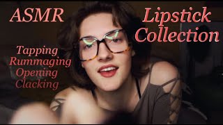 ASMR Lipstick Collection, Rummaging 💄💜 (Soft Spoken)