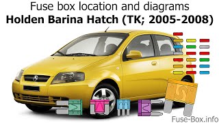 Fuse box location and diagrams: Holden Barina Hatch (TK; 2005-2008)