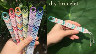 how to make bracelet with wool｜cool friendship bracelet patterns｜color cord bracelet tutorial｜diy