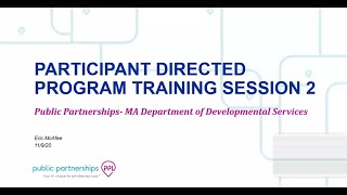 Public Partnerships DDS Training Session