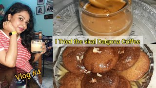 Lockdown vlog #4|| Tried first time Dalgona Coffee Recipe &  Suji dessert ||