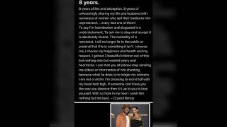 Singer Neyo and his wife Crystal are calling it quits. She had some things to say. Click to read