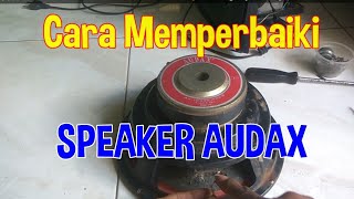 Cara memperbaiki speaker audax yang rusak.