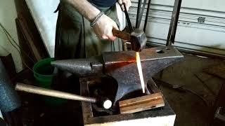 Hand forging kitchen knives part 4