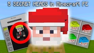 5 SECRET Santa HEADS in Minecraft PE (MCPE Beta)