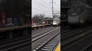 Acela Express Going By Princeton Junction At Restricted Speeds