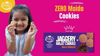 Early Foods | NO Maida Millet Jaggery Cookies | Snacks for Kids