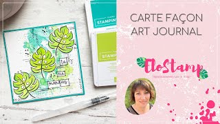 Live créatif : carte façon art journal