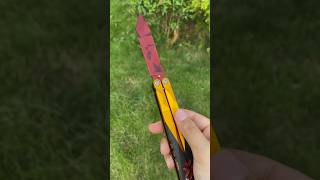 Amazing game balisong in real life #butterflyknife #gamebalisong #spyknife #octaneheirloom