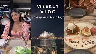 WEEKLY VLOG | baking and birthday dinners