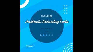 Australia saturday lotto draw results 13/01/2024