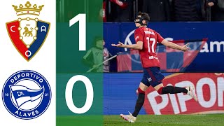 Resumen del C. A. Osasuna 1-0 Dep. Alavés en Radioestadio Navarra