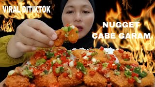 MUKBANG CHICKEN NUGGET CABE GARAM VIRAL#lalapanmentah #mukbang