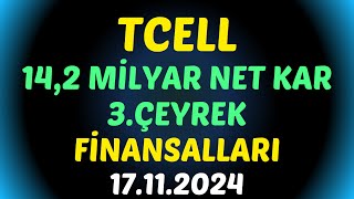 #TURKCELL 14,2 MİLYAR TL NET KAR 3.ÇEYREK #borsa #hisse #tcell #türkcell #yorum #bilanço #TCELL